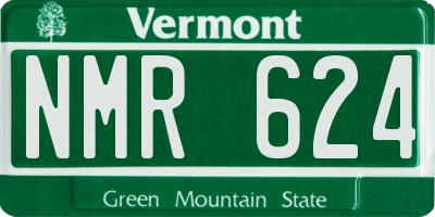 VT license plate NMR624