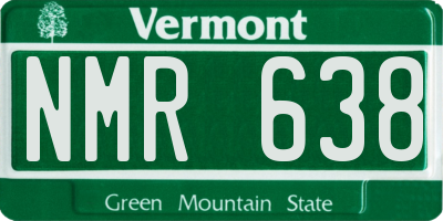 VT license plate NMR638