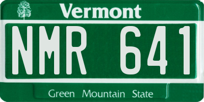 VT license plate NMR641