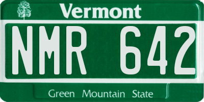 VT license plate NMR642
