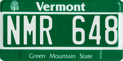 VT license plate NMR648