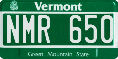 VT license plate NMR650