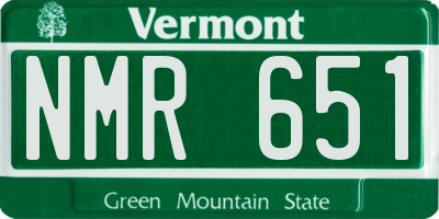 VT license plate NMR651