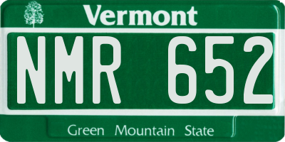 VT license plate NMR652