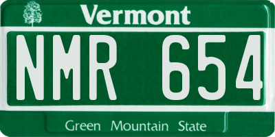 VT license plate NMR654