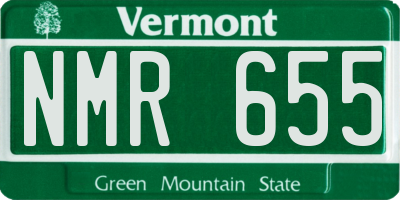 VT license plate NMR655