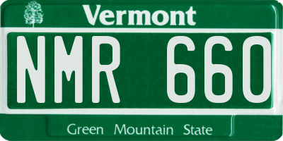 VT license plate NMR660