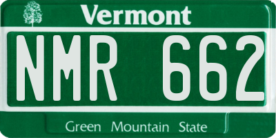 VT license plate NMR662