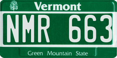 VT license plate NMR663