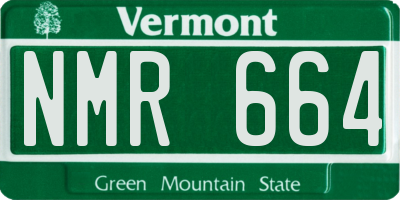 VT license plate NMR664