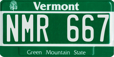 VT license plate NMR667