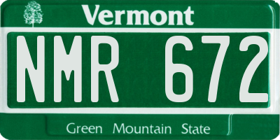 VT license plate NMR672