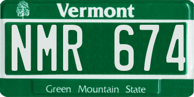 VT license plate NMR674