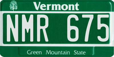VT license plate NMR675