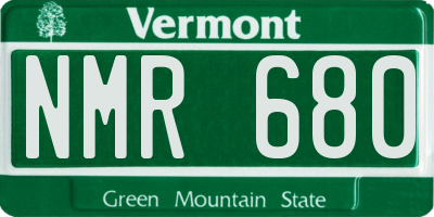 VT license plate NMR680