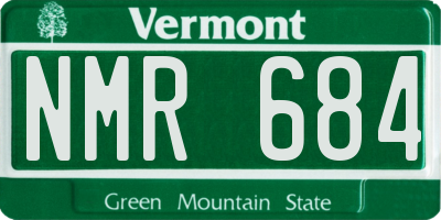 VT license plate NMR684