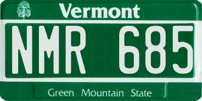 VT license plate NMR685