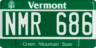 VT license plate NMR686