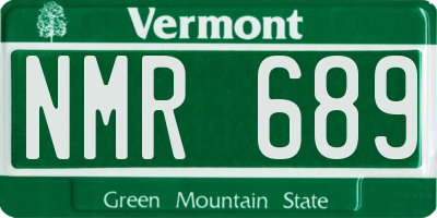 VT license plate NMR689
