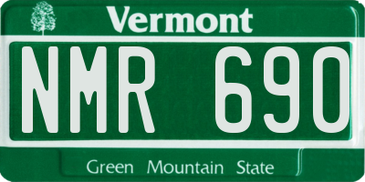 VT license plate NMR690