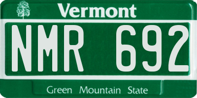 VT license plate NMR692