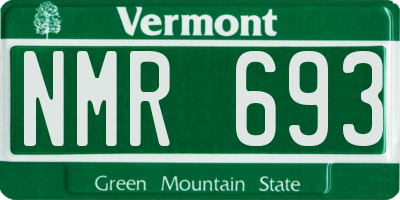 VT license plate NMR693