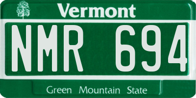 VT license plate NMR694