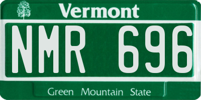 VT license plate NMR696