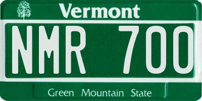 VT license plate NMR700