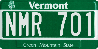 VT license plate NMR701