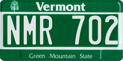 VT license plate NMR702
