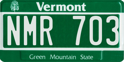 VT license plate NMR703