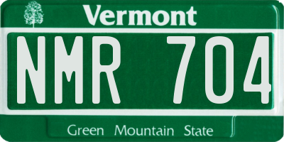 VT license plate NMR704
