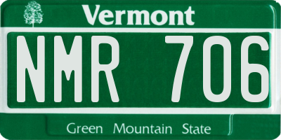 VT license plate NMR706