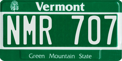 VT license plate NMR707