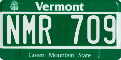 VT license plate NMR709