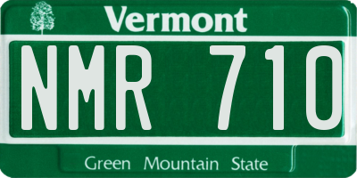 VT license plate NMR710