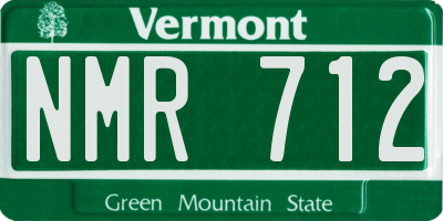 VT license plate NMR712