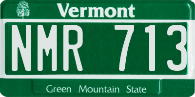 VT license plate NMR713