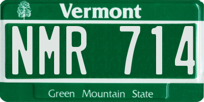 VT license plate NMR714