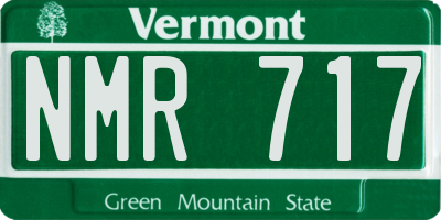 VT license plate NMR717