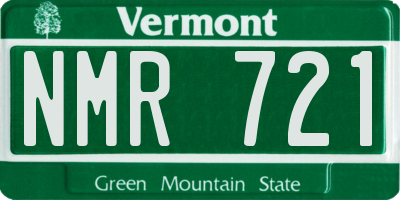 VT license plate NMR721