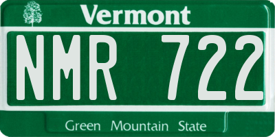VT license plate NMR722