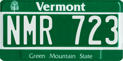 VT license plate NMR723
