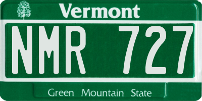 VT license plate NMR727