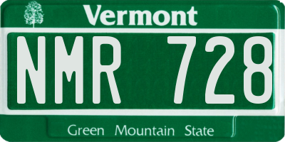 VT license plate NMR728