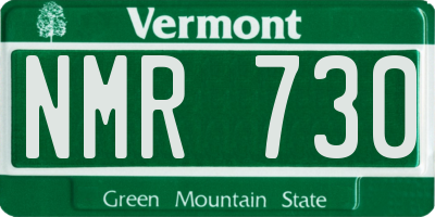 VT license plate NMR730
