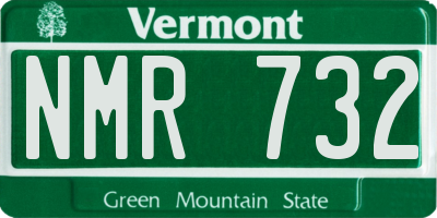VT license plate NMR732