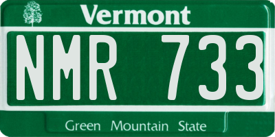 VT license plate NMR733