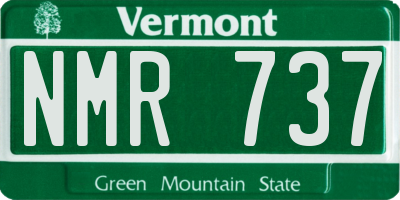VT license plate NMR737